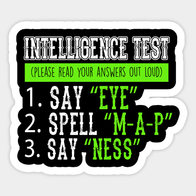 Intellegence Test Eye Map Ness Sticker by SinBle